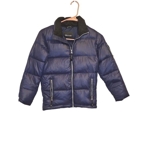 Marmot Down Puffer Jacket 700 Fill Down Outdoors Blue Jacket Women’s Small - Picture 1 of 9